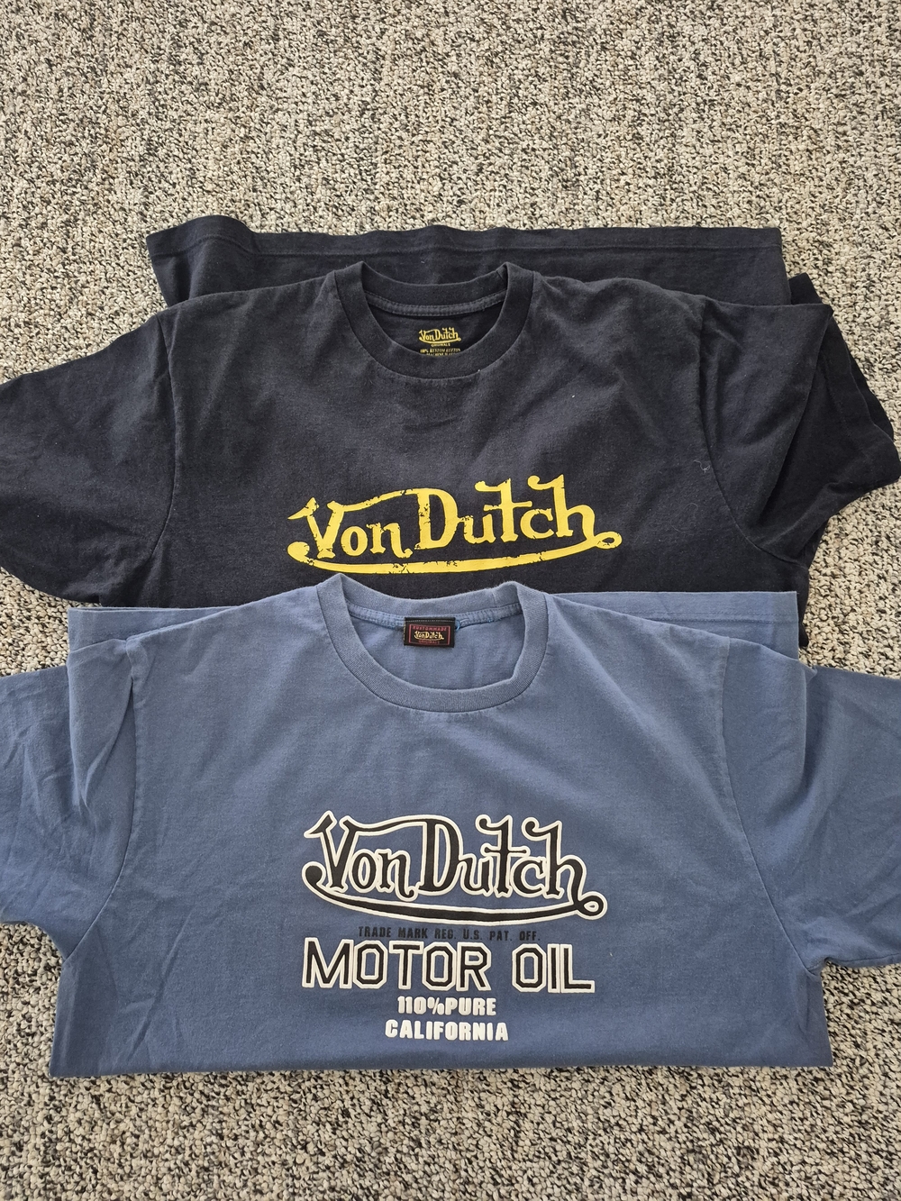 Von Dutch Graphic Tee Bundle - Black & Slate Blue XL